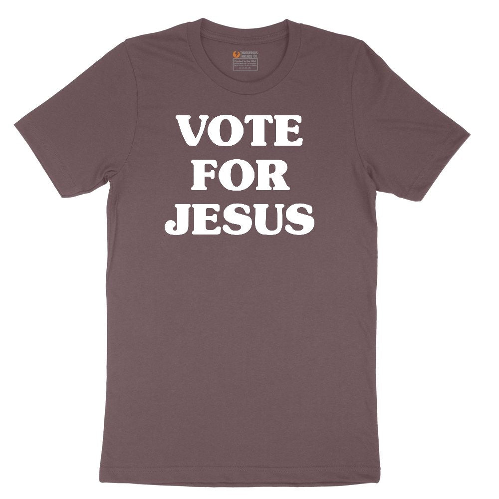 Vote for Jesus Ladies Short Sleeve Tee - Sangria Blackout
