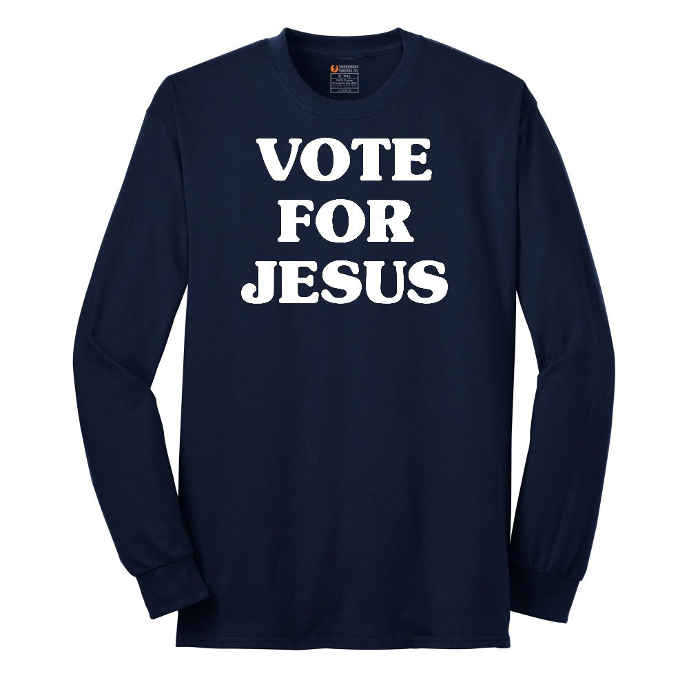 Vote for Jesus Long Sleeve Tee - Navy