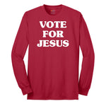 Vote for Jesus Long Sleeve Tee - Red