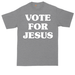 Vote for Jesus tall t-shirt for men in Athletic Heather