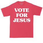 Vote for Jesus tall t-shirt for men in Heather Red