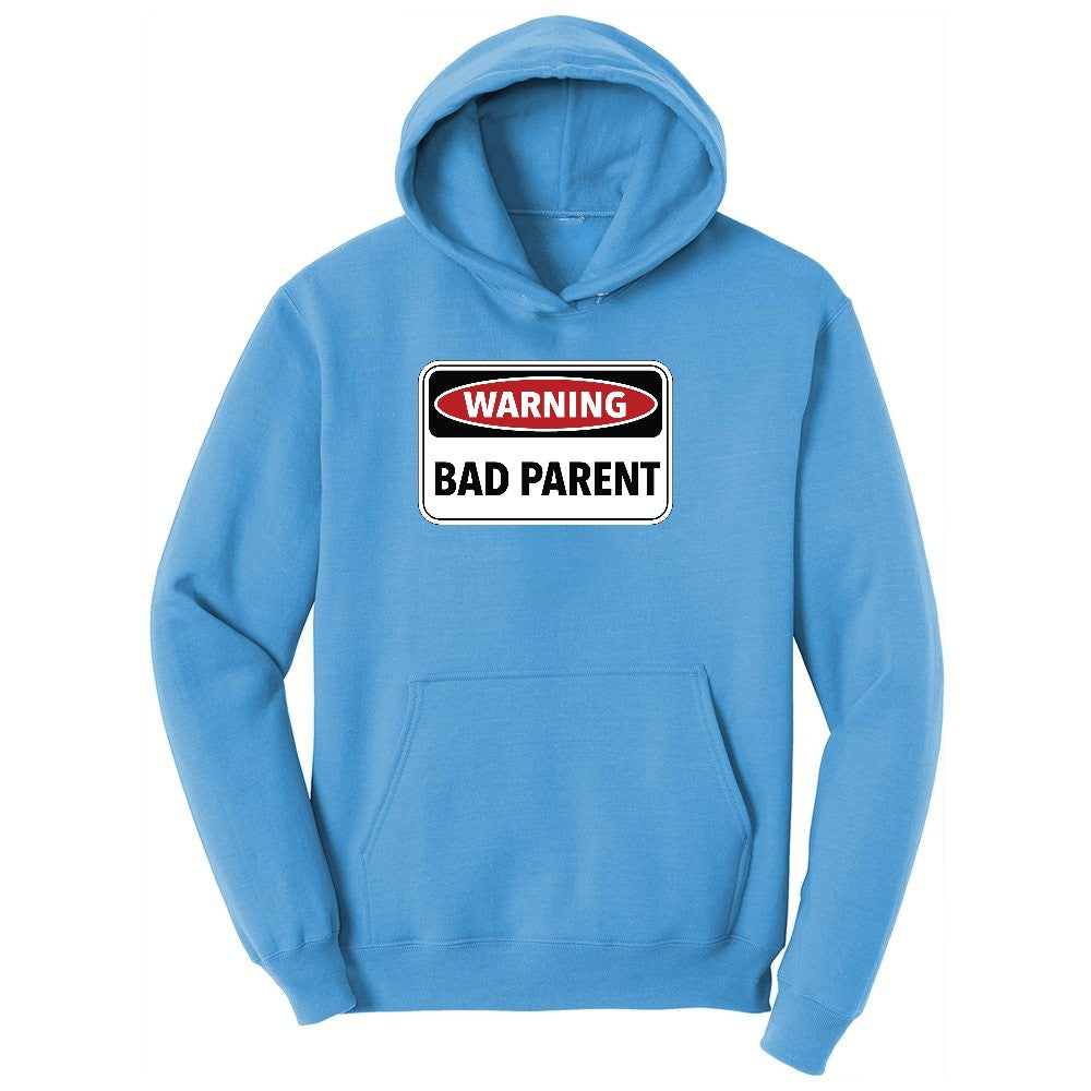 Warning Bad Parent Ladies Hoodie - Aquatic Blue