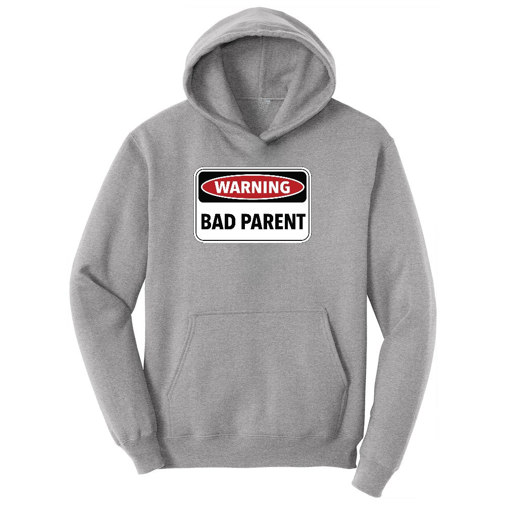 Warning Bad Parent Ladies Hoodie - Athletic Heather