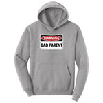 Warning Bad Parent Ladies Hoodie - Athletic Heather