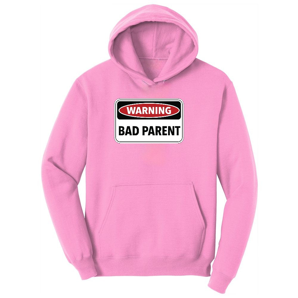 Warning Bad Parent Ladies Hoodie - Candy Pink