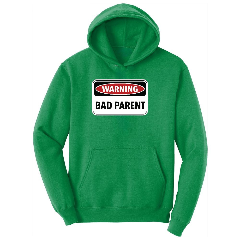 Warning Bad Parent Ladies Hoodie - Kelly Green