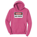Warning Bad Parent Ladies Hoodie - Sangria