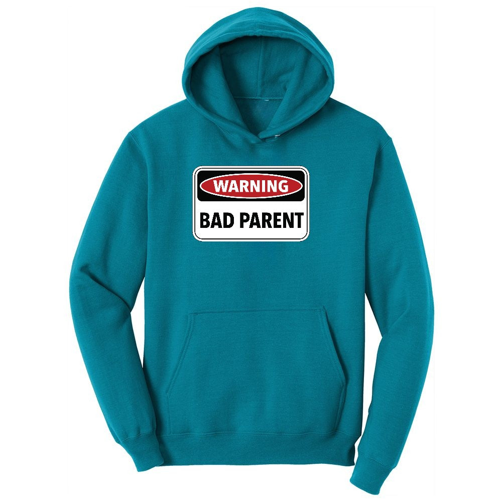 Warning Bad Parent Ladies Hoodie - Teal