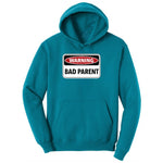 Warning Bad Parent Ladies Hoodie - Teal
