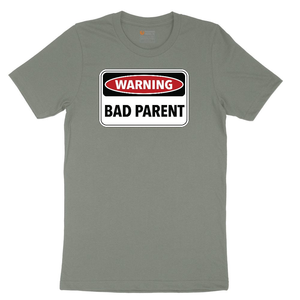 Warning Bad Parent Ladies Short Sleeve Tee - Bamboo Blackout