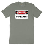 Warning Bad Parent Ladies Short Sleeve Tee - Bamboo Blackout
