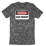 Warning Bad Parent Ladies Short Sleeve Tee - Black Leopard