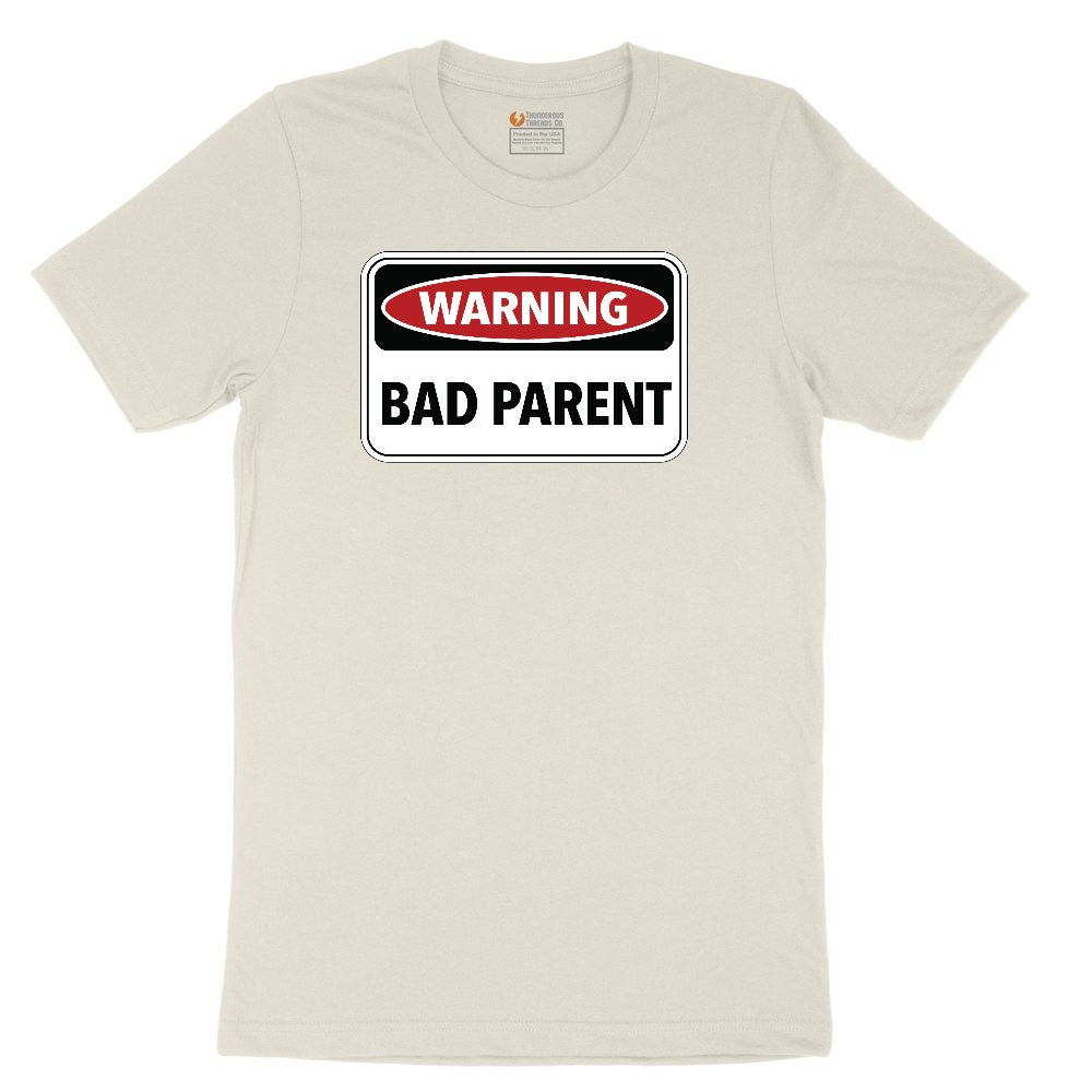 Warning Bad Parent Ladies Short Sleeve Tee - Natural Heather