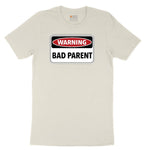 Warning Bad Parent Ladies Short Sleeve Tee - Natural Heather
