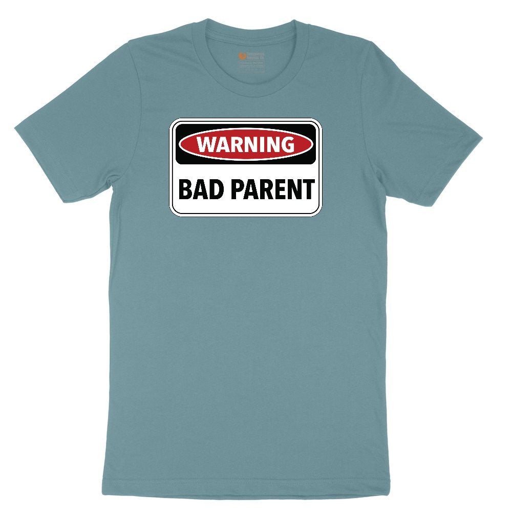 Warning Bad Parent Ladies Short Sleeve Tee - Surf Blackout