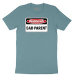 Warning Bad Parent Ladies Short Sleeve Tee - Surf Blackout