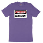 Warning Bad Parent Ladies Short Sleeve Tee - Vintage Purple