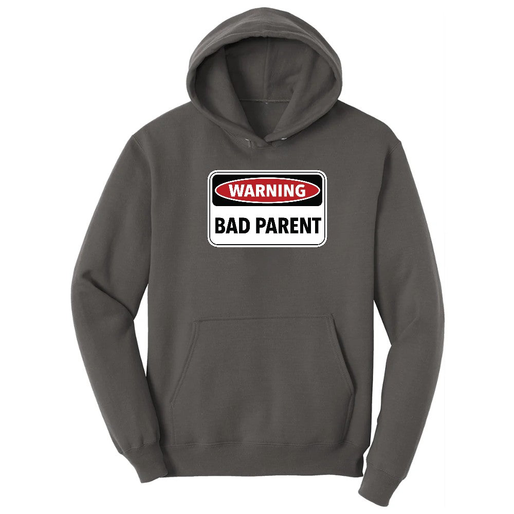 Warning Bad Parent Hoodie - Charcoal