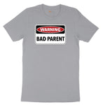 Warning Bad Parent Short Sleeve Tee - Athletic Heather Grey