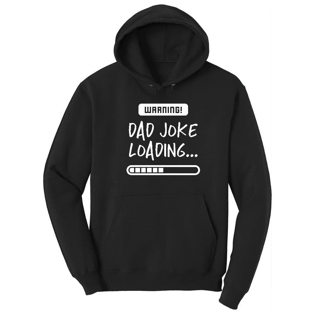 Warning Dad Joke Loading Hoodie - Jet Black