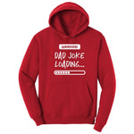 Warning Dad Joke Loading Hoodie - Red
