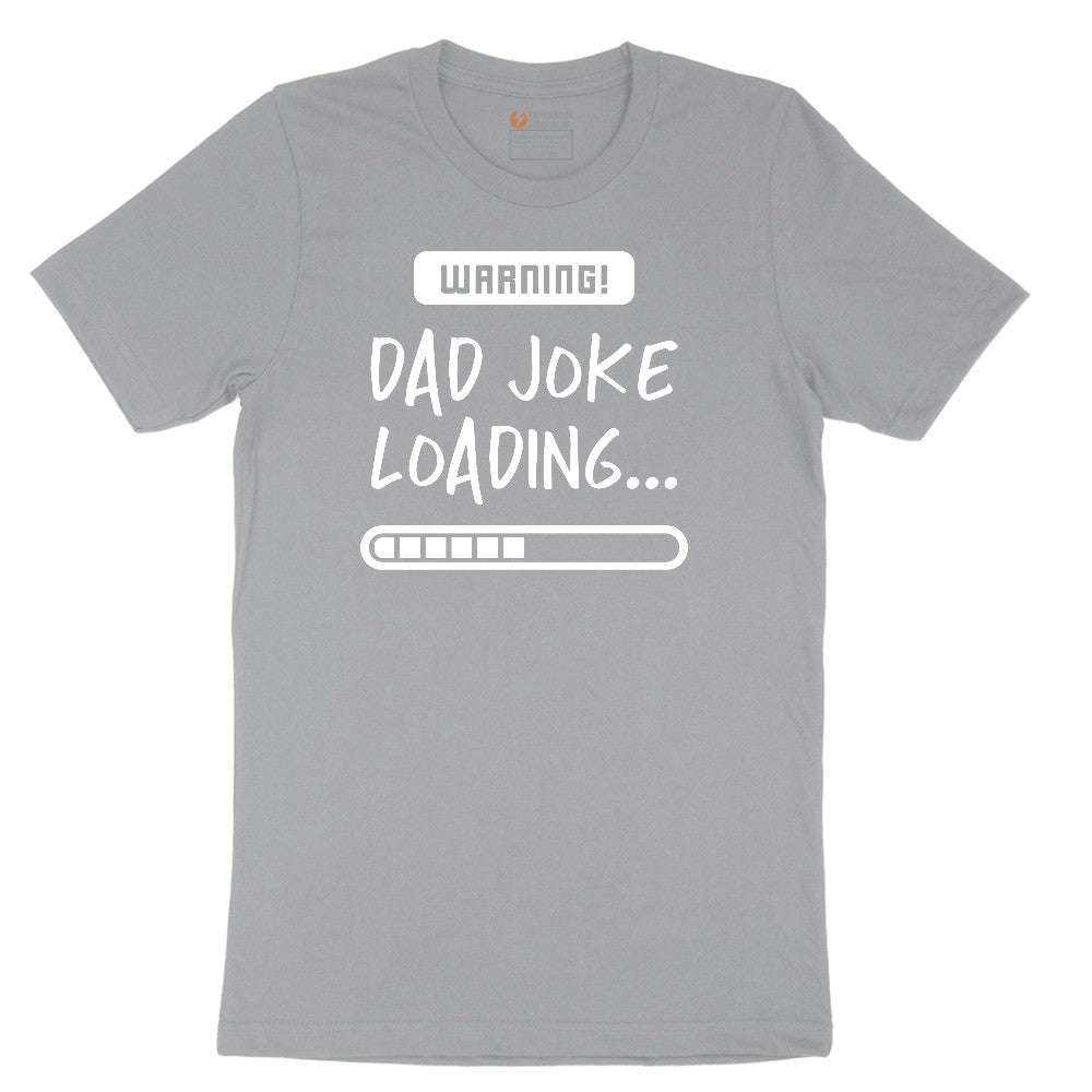Warning Dad Joke Loading Short Sleeve Tee - Athletic Heather Grey
