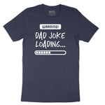 Warning Dad Joke Loading Short Sleeve Tee - Heather Navy