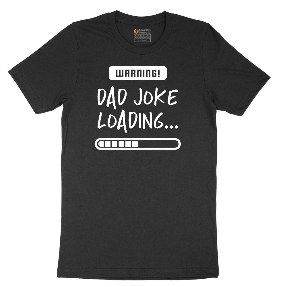 Warning Dad Joke Loading Short Sleeve Tee - Jet Black