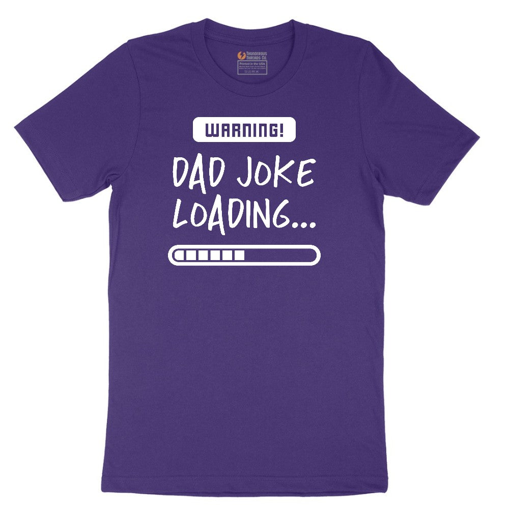Warning Dad Joke Loading Short Sleeve Tee - Team Purple