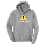 Warning I Do Dumb Things Hoodie - Athletic Heather