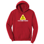 Warning I Do Dumb Things Hoodie - Red