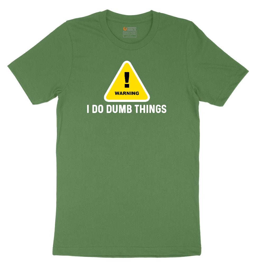 Warning I Do Dumb Things Youth Short Sleeve Tee - Athletic Kelly
