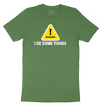 Warning I Do Dumb Things Youth Short Sleeve Tee - Athletic Kelly