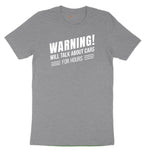 Warning Will Talk About Cars for Hours Toddler Short Sleeve Tee - Athletic Heather