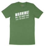 Warning Will Talk About Cars for Hours Toddler Short Sleeve Tee - Athletic Kelly