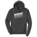 Warning Will Talk About Cars for Hours Youth Hoodie - Dark Heather Grey