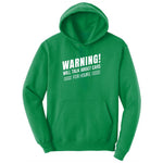 Warning Will Talk About Cars for Hours Youth Hoodie - Kelly Green
