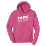 Warning Will Talk About Cars for Hours Youth Hoodie - Sangria