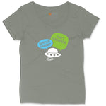 Weather Balloon Thats Hysterical Ladies Curvy Tee - Bamboo Blackout