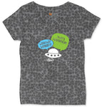 Weather Balloon Thats Hysterical Ladies Curvy Tee - Black Leopard