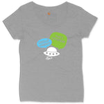 Weather Balloon Thats Hysterical Ladies Curvy Tee - Granite Heather