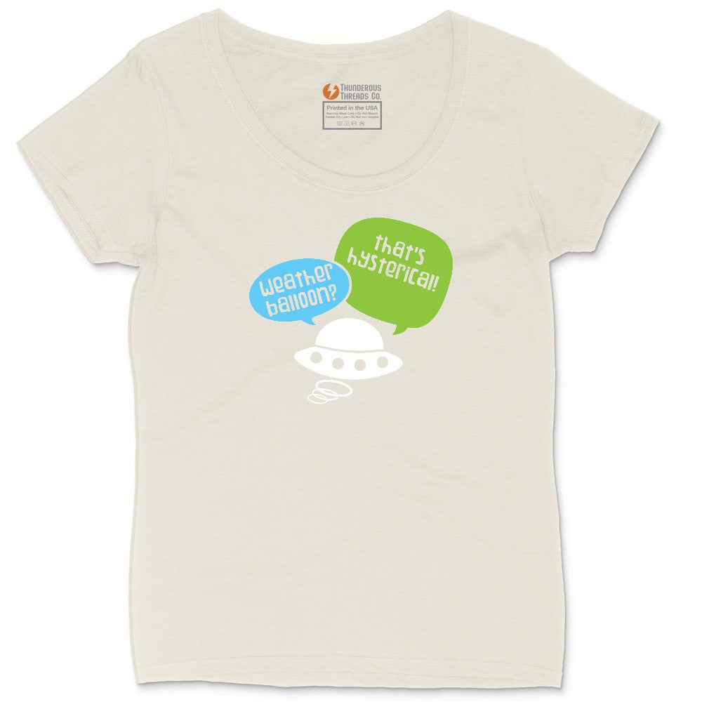 Weather Balloon Thats Hysterical Ladies Curvy Tee - Natural Heather