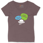 Weather Balloon Thats Hysterical Ladies Curvy Tee - Sangria Blackout