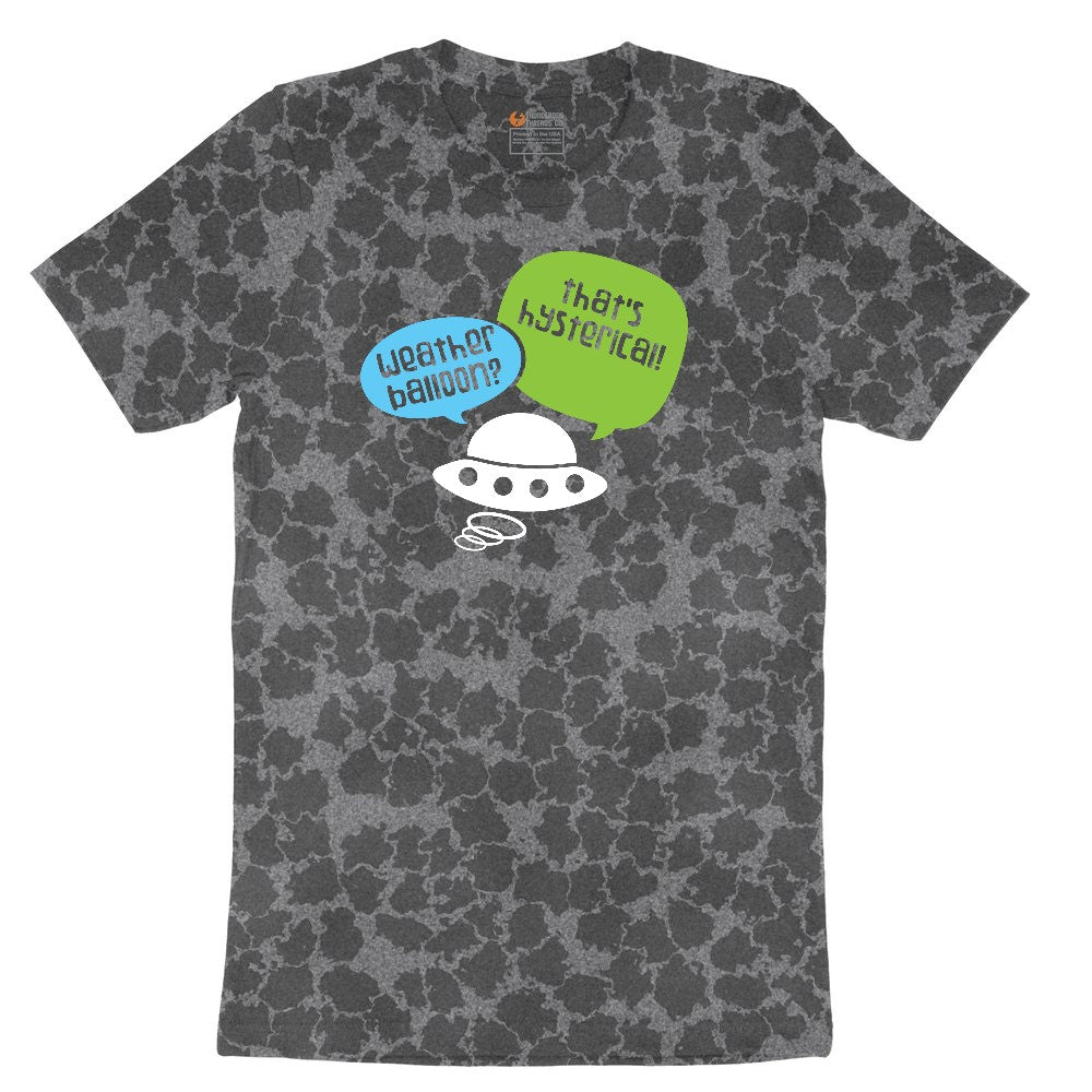 Weather Balloon Thats Hysterical Ladies Short Sleeve Tee - Black Leopard