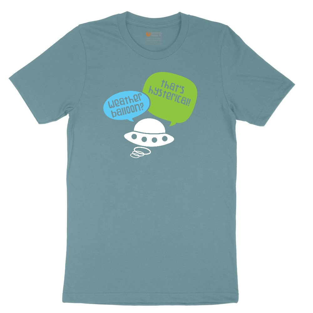 Weather Balloon Thats Hysterical Ladies Short Sleeve Tee - Surf Blackout