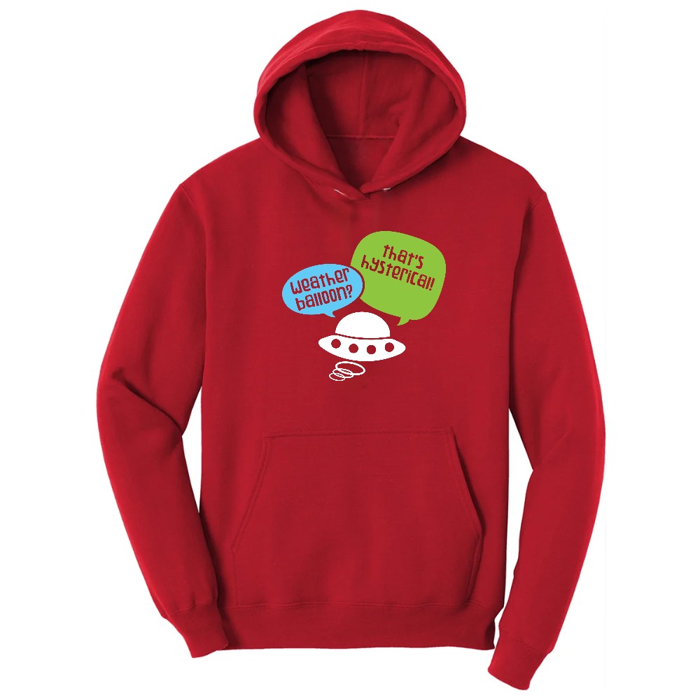 Weather Balloon Thats Hysterical Hoodie - Red