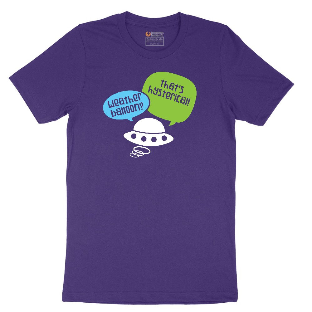 Weather Balloon Thats Hysterical Short Sleeve Tee - Team Purple