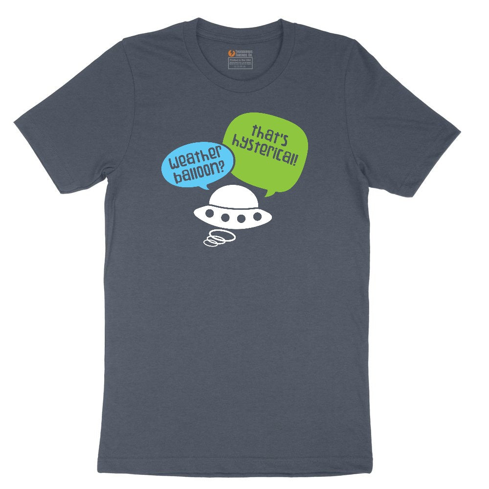 Weather Balloon Thats Hysterical Youth Short Sleeve Tee - Heather Navy