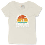 Weekend Forecast Fishing with a Chance of Drinking Ladies Curvy Tee - Natural Heather
