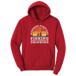 Weekend Forecast Fishing with a Chance of Drinking Hoodie - Red